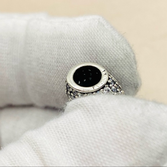 EUC Pandora 791168CZ Sterling Silver In My Heart Charm w/ Clear Zirconia - Picture 7 of 8